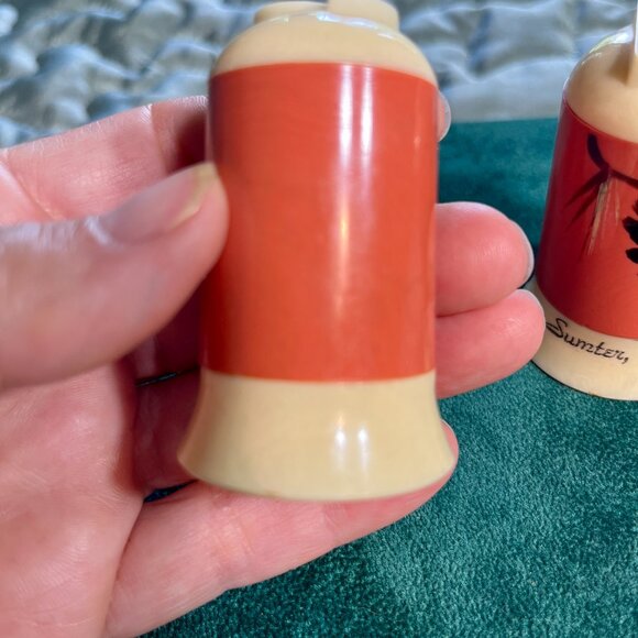 Art Deco Salt and Pepper Shakers Souvenir from Sumter, NC - Picture 2 of 4